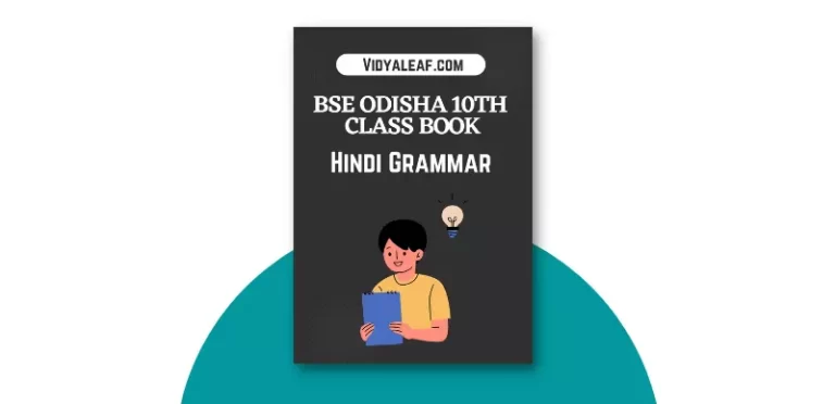 BSE Odisha 10th Class Hindi Grammar Book PDF Download