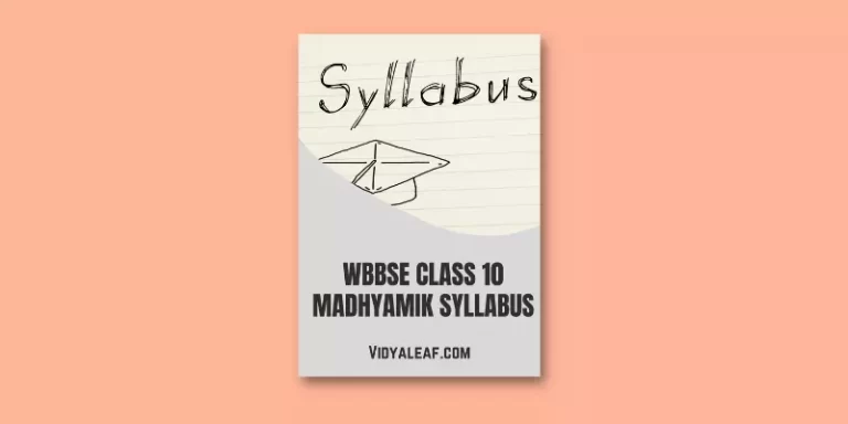 WBBSE 10th Class Madhyamik Syllabus PDF