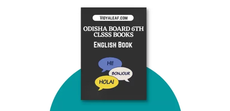 Odisha 6th Class English Book PDF