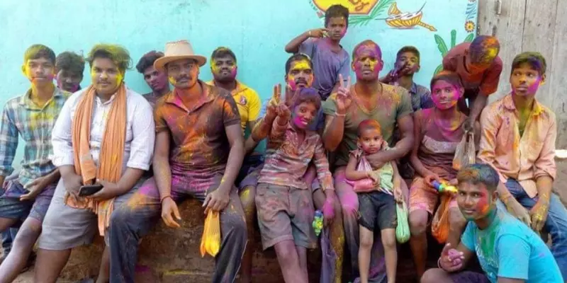 People are celebrating Holi