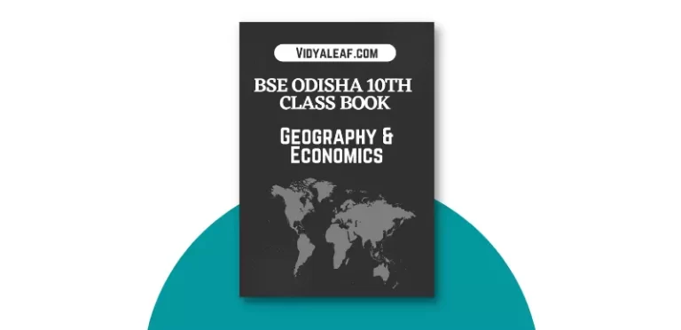 BSE Odisha 10th Class Geography and Economic Book PDF Download